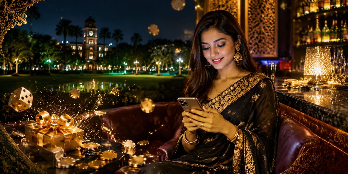 মোবাইল ডিভাইসে ক্যাসিনো গেম খেলার দৃশ্য